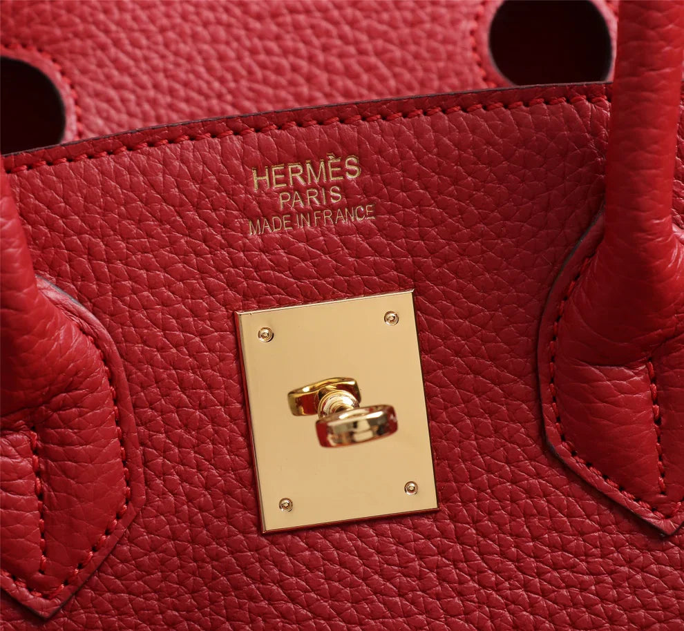 Birkin 25 Togo Leather Bag - Full Set