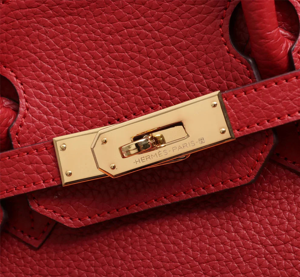 Birkin 25 Togo Leather Bag - Full Set