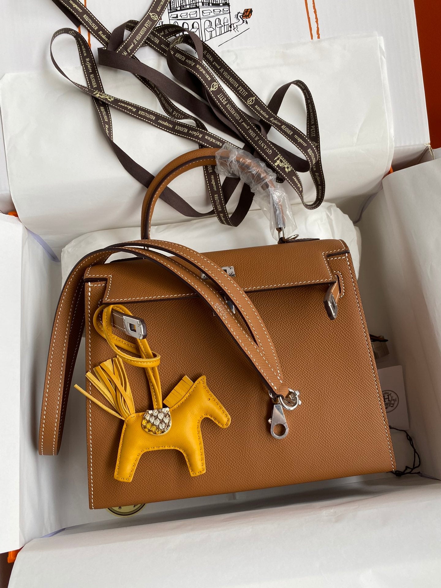 Kelly 25 Epsom Leather Bag - Full Set
