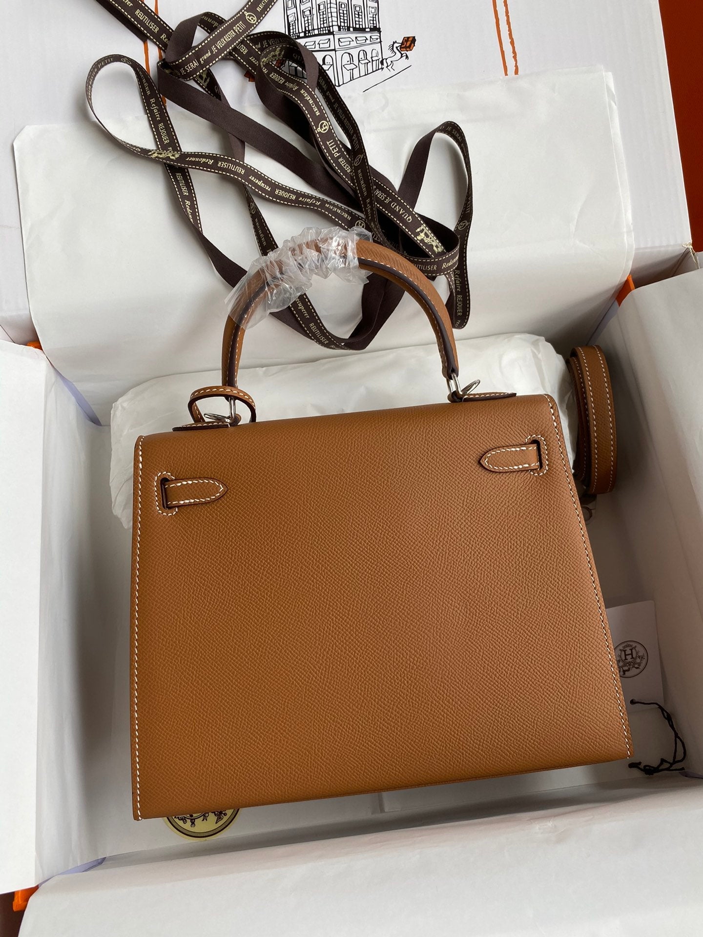 Kelly 25 Epsom Leather Bag - Full Set