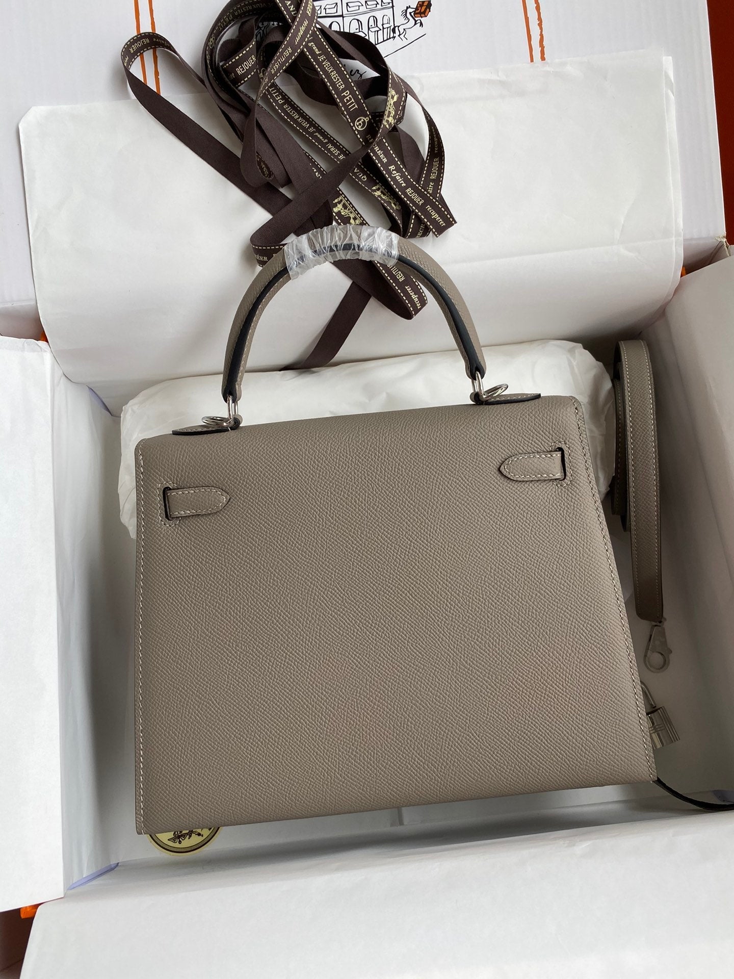 Kelly 25 Epsom Leather Bag - Full Set