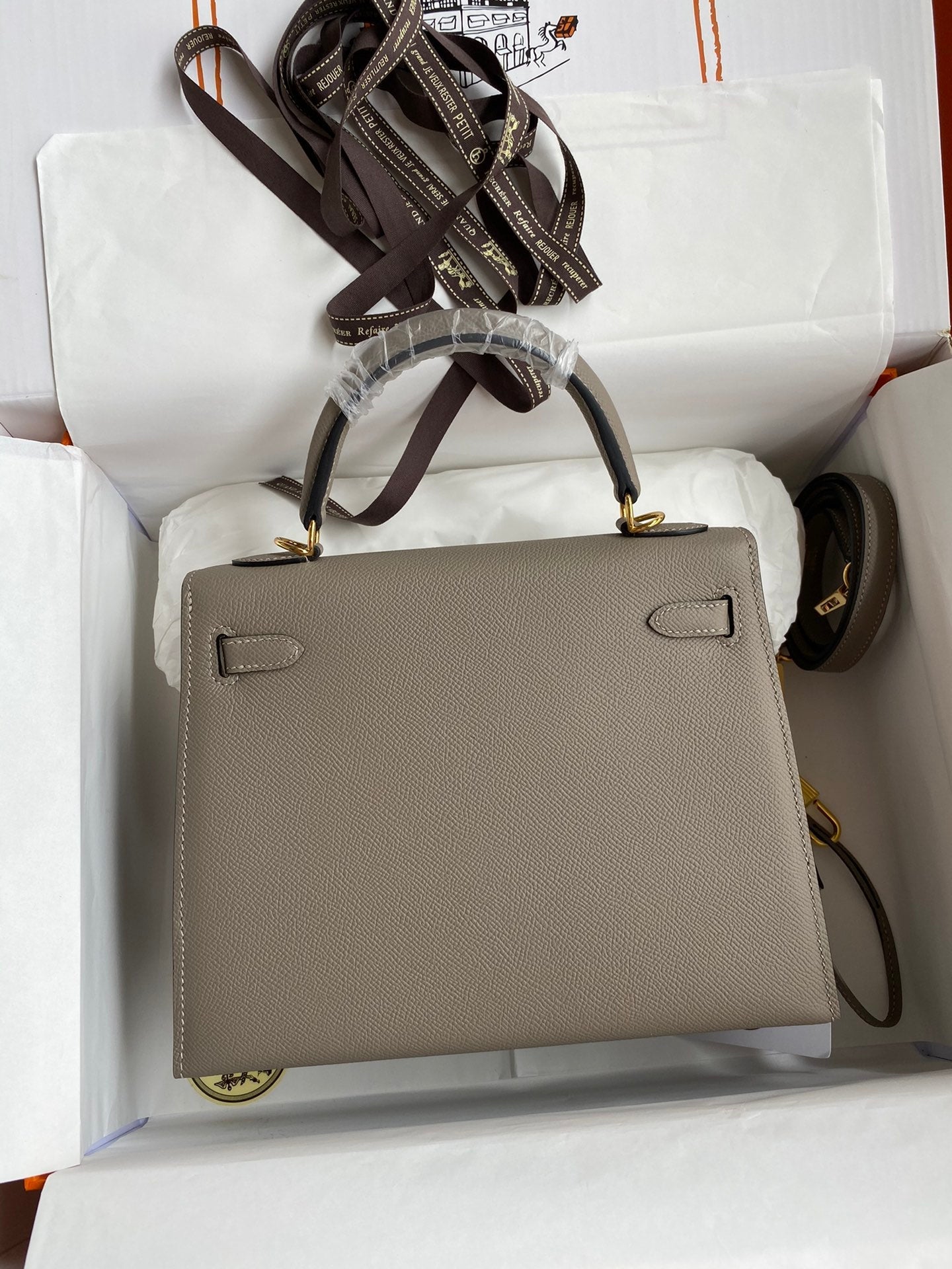 Kelly 25 Epsom Leather Bag - Full Set