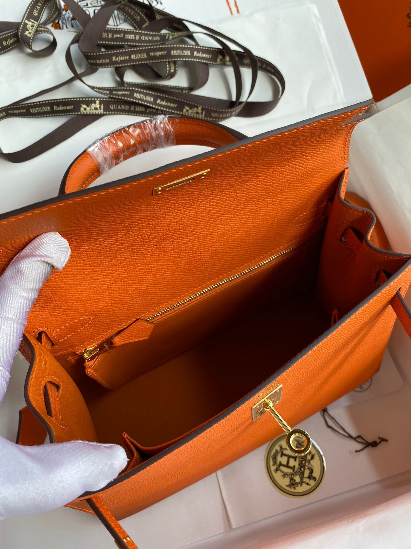 Kelly 25 Epsom Leather Bag - Full Set