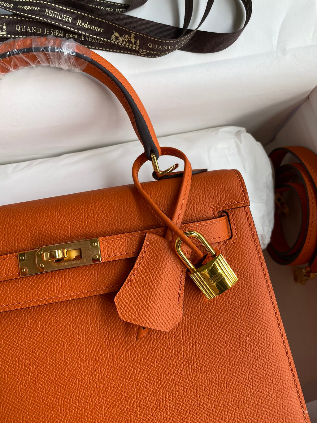 Kelly 25 Epsom Leather Bag - Full Set
