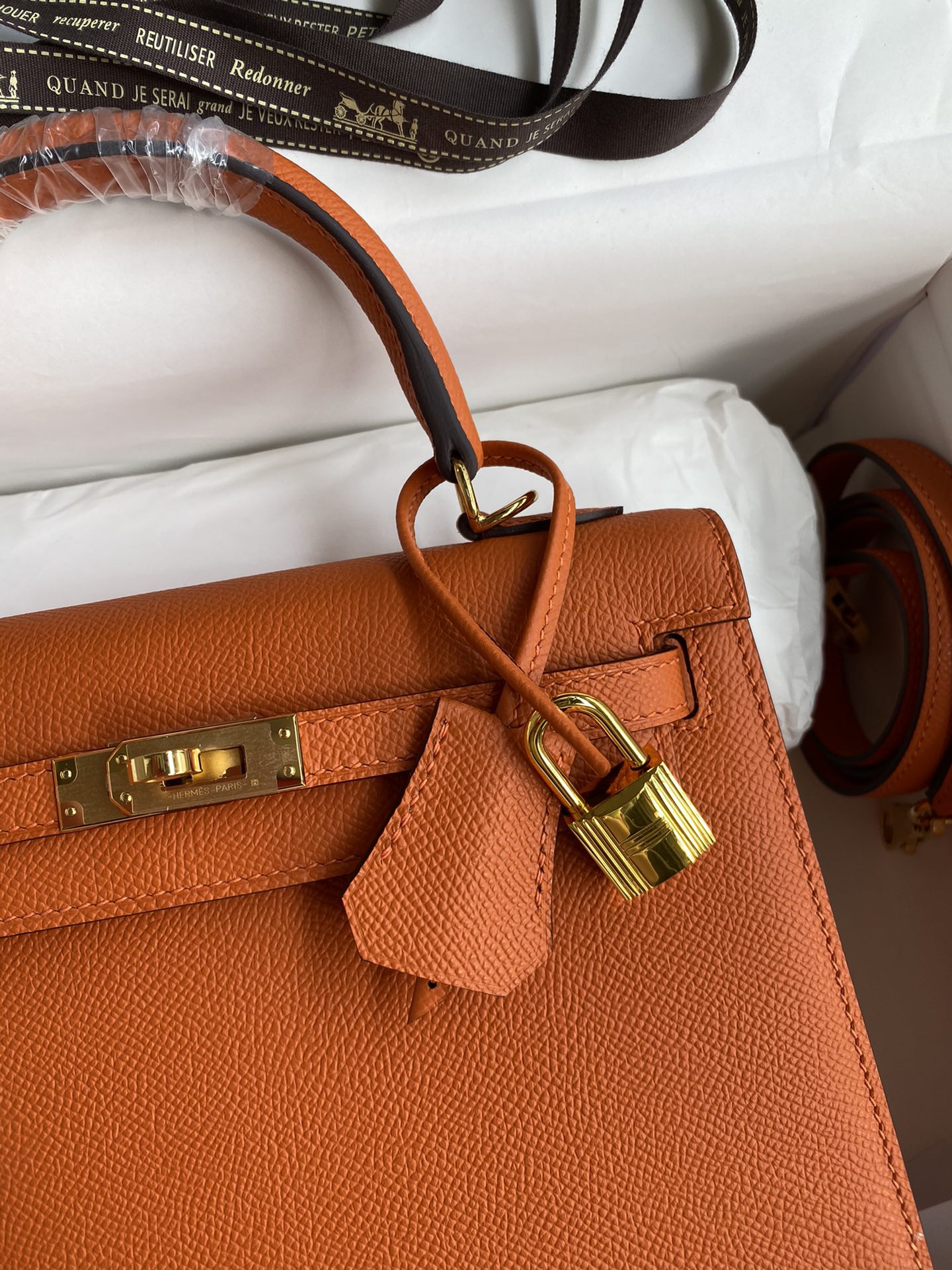 Kelly 25 Epsom Leather Bag - Full Set