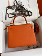 Kelly 25 Epsom Leather Bag - Full Set