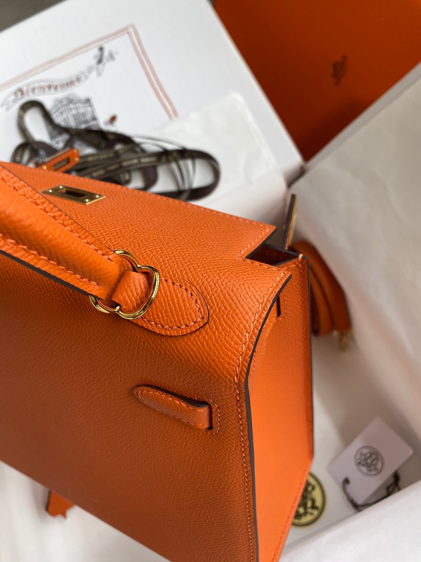 Kelly 25 Epsom Leather Bag - Full Set