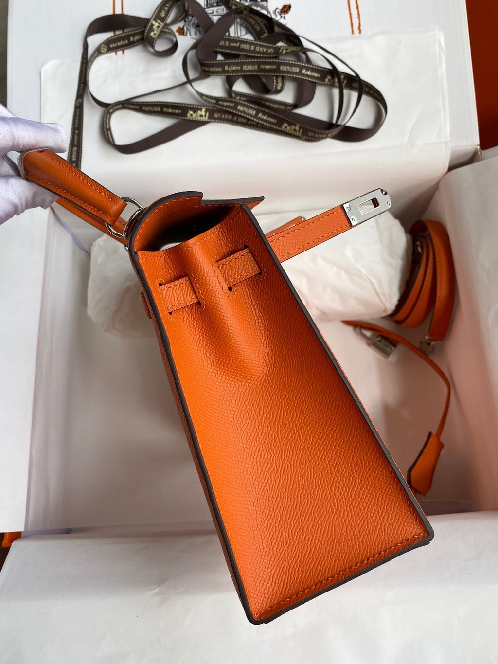 Kelly 25 Epsom Leather Bag - Full Set