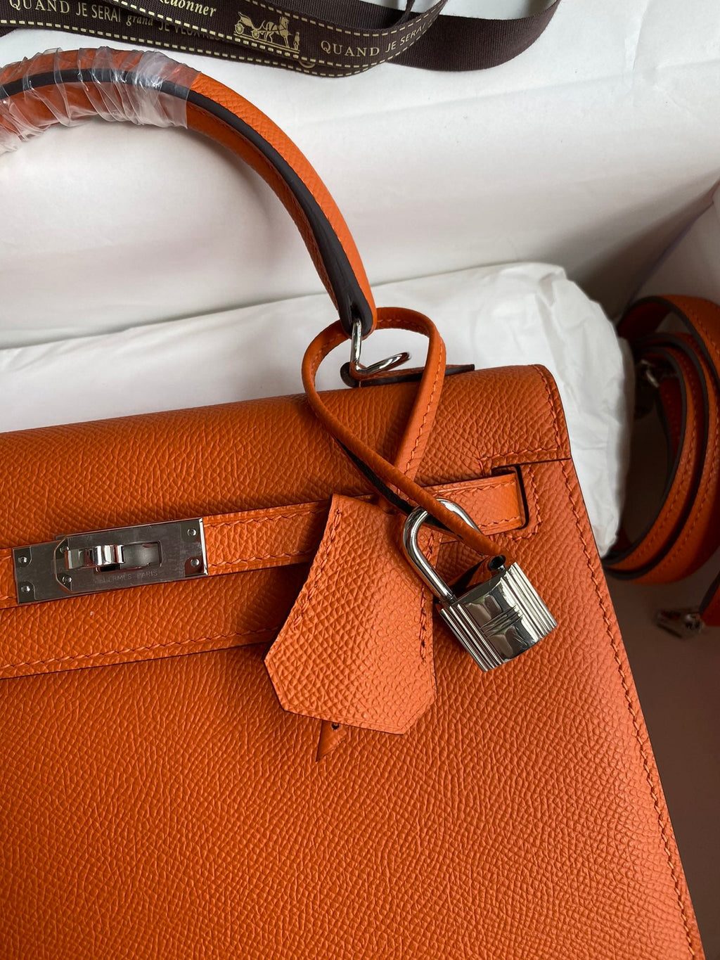 Kelly 25 Epsom Leather Bag - Full Set