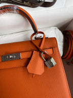 Kelly 25 Epsom Leather Bag - Full Set