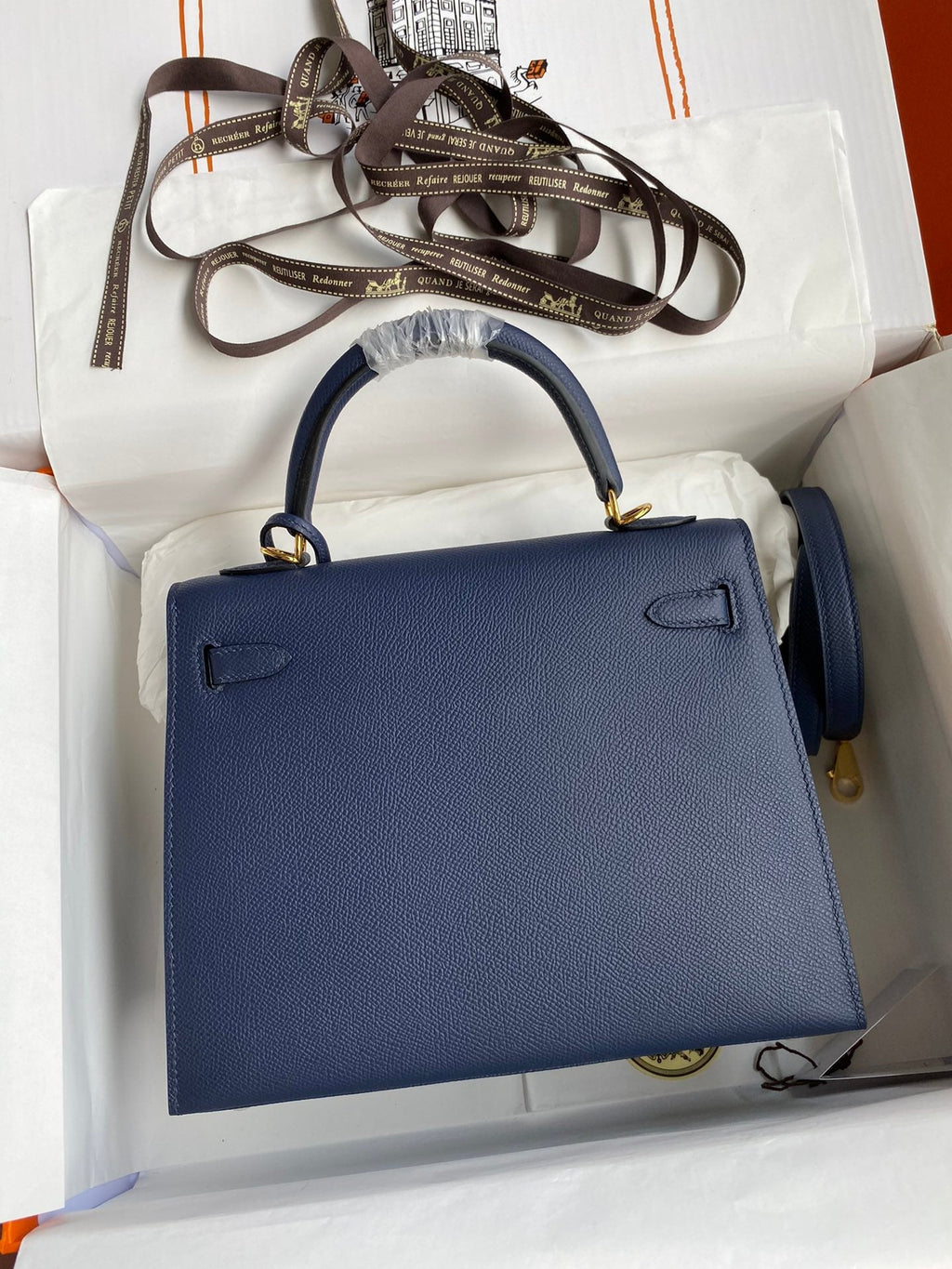 Kelly 25 Epsom Leather Bag - Full Set