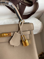 Kelly 25 Togo Leather Bag - Full Set