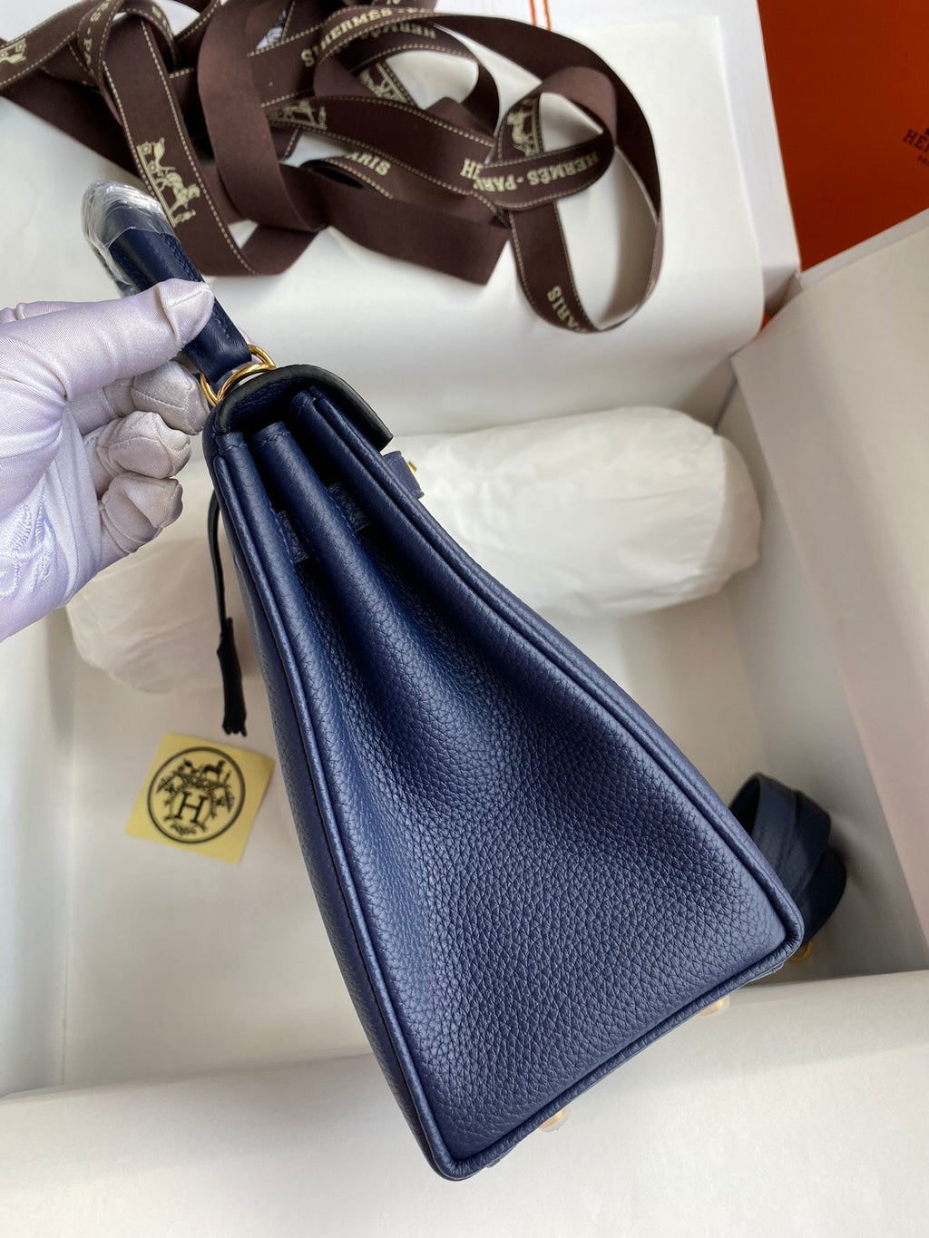 Kelly 25 Togo Leather Bag - Full Set