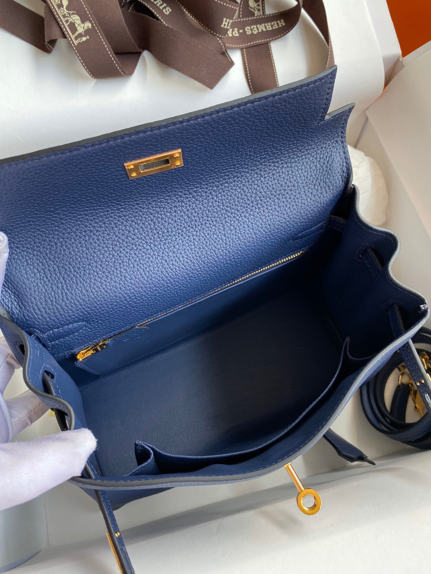 Kelly 25 Togo Leather Bag - Full Set