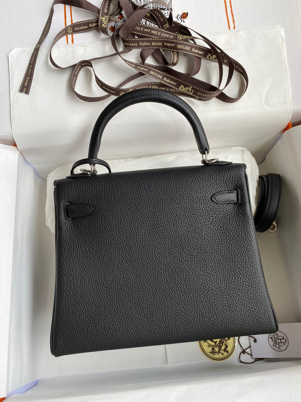 Kelly 25 Togo Leather Bag - Full Set