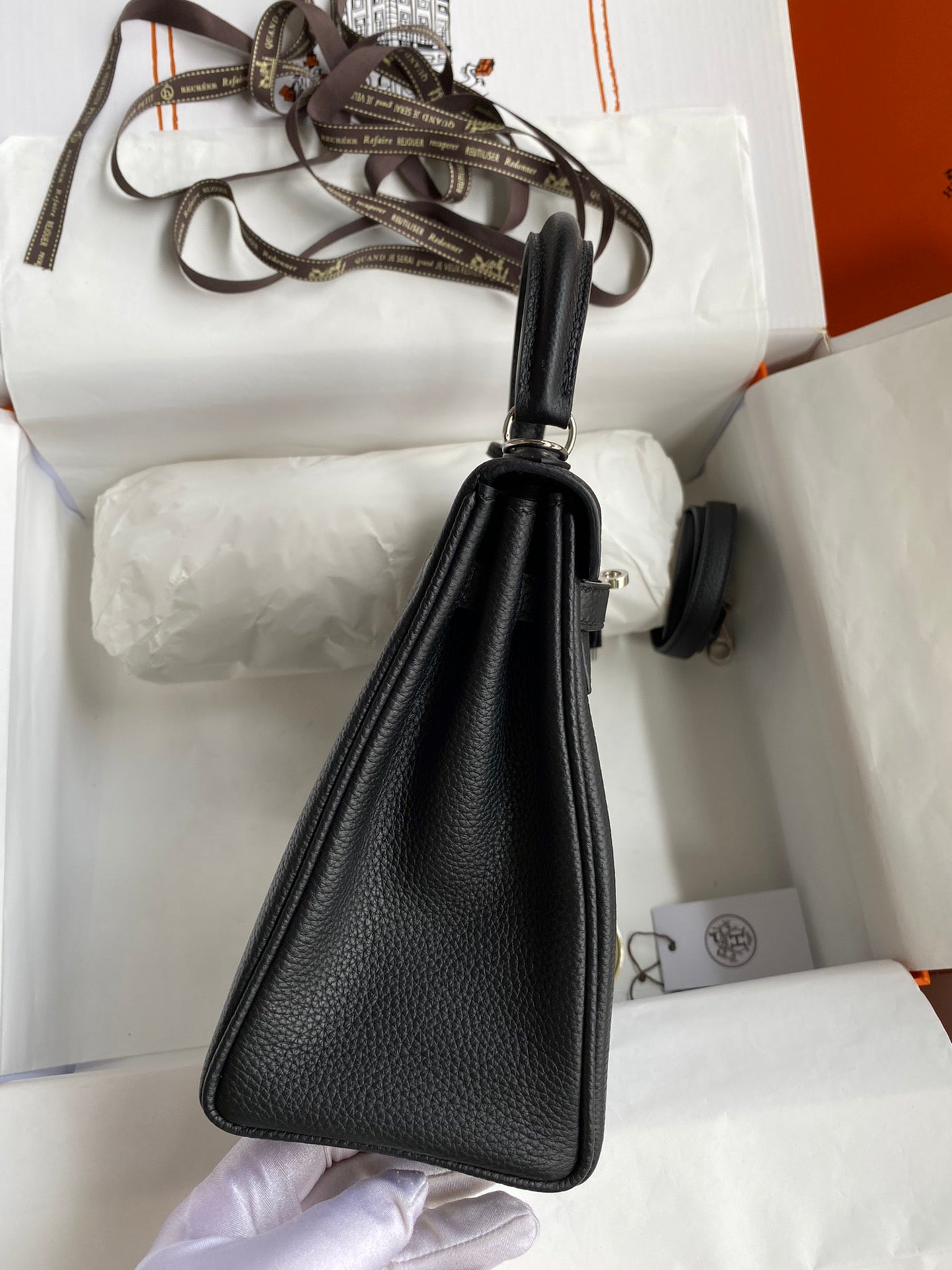 Kelly 25 Togo Leather Bag - Full Set