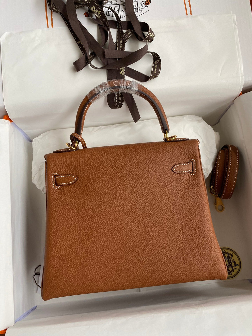 Kelly 25 Togo Leather Bag - Full Set