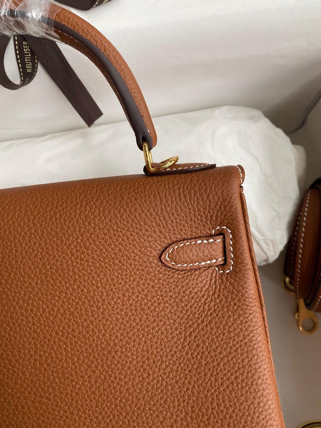 Kelly 25 Togo Leather Bag - Full Set
