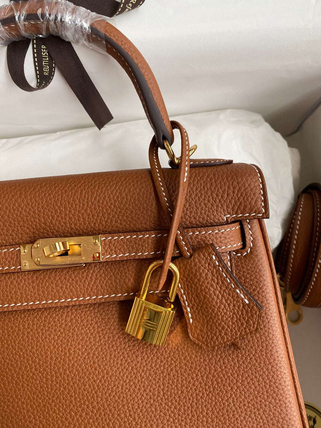 Kelly 25 Togo Leather Bag - Full Set
