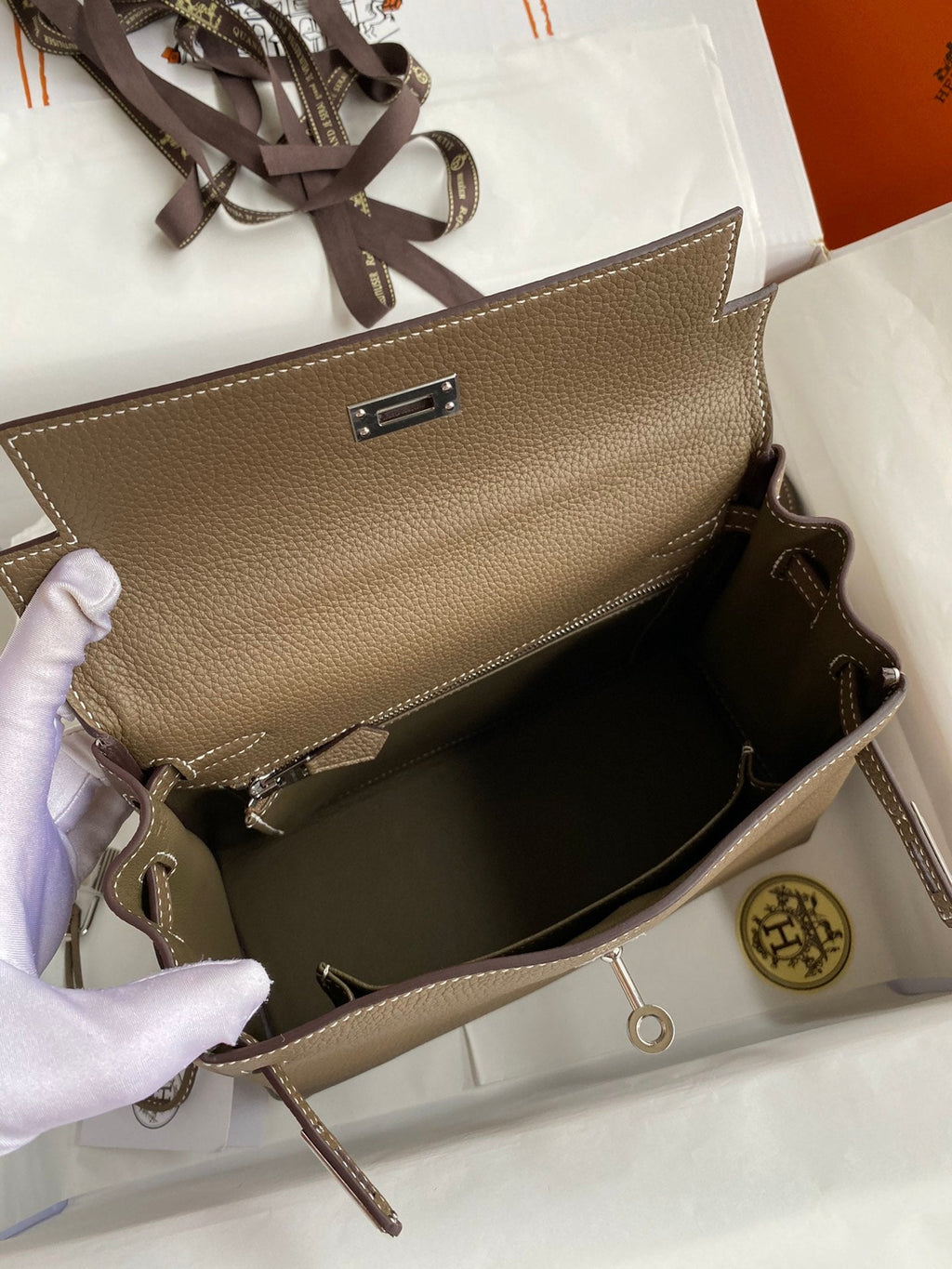 Kelly 25 Togo Leather Bag - Full Set