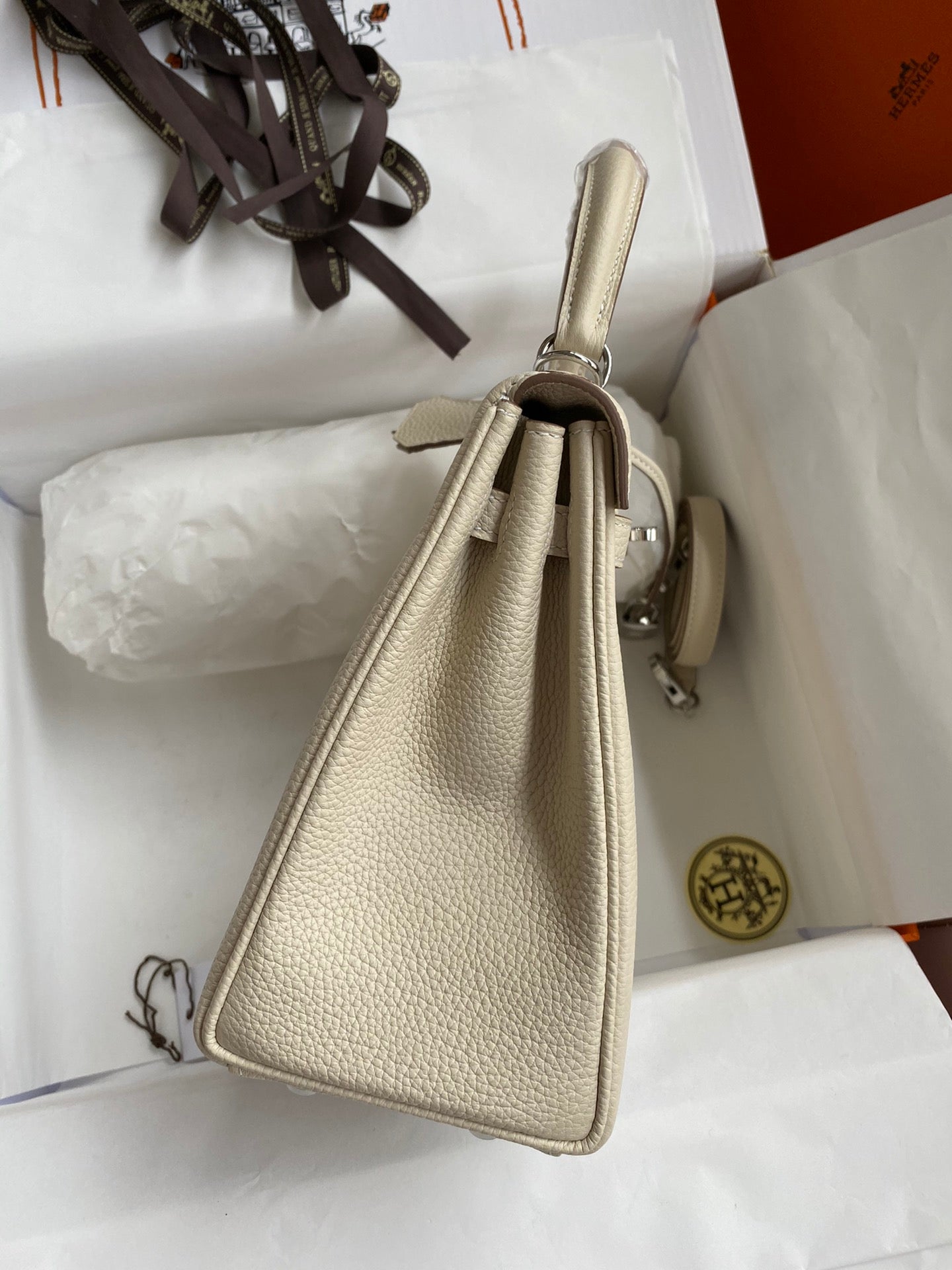 Kelly 25 Togo Leather Bag - Full Set