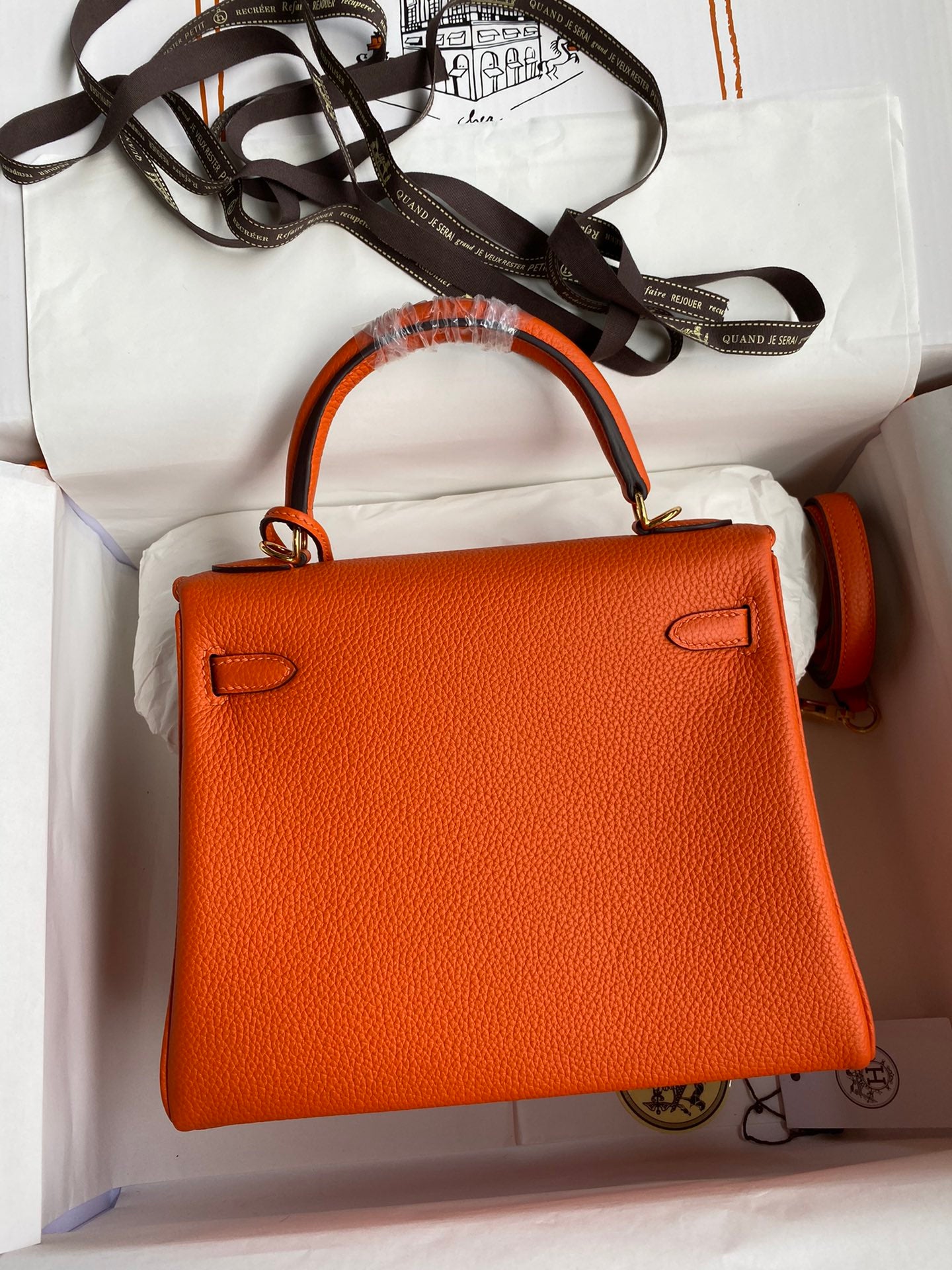 Kelly 25 Togo Leather Bag - Full Set