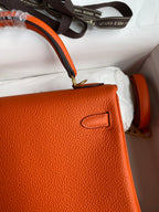 Kelly 25 Togo Leather Bag - Full Set