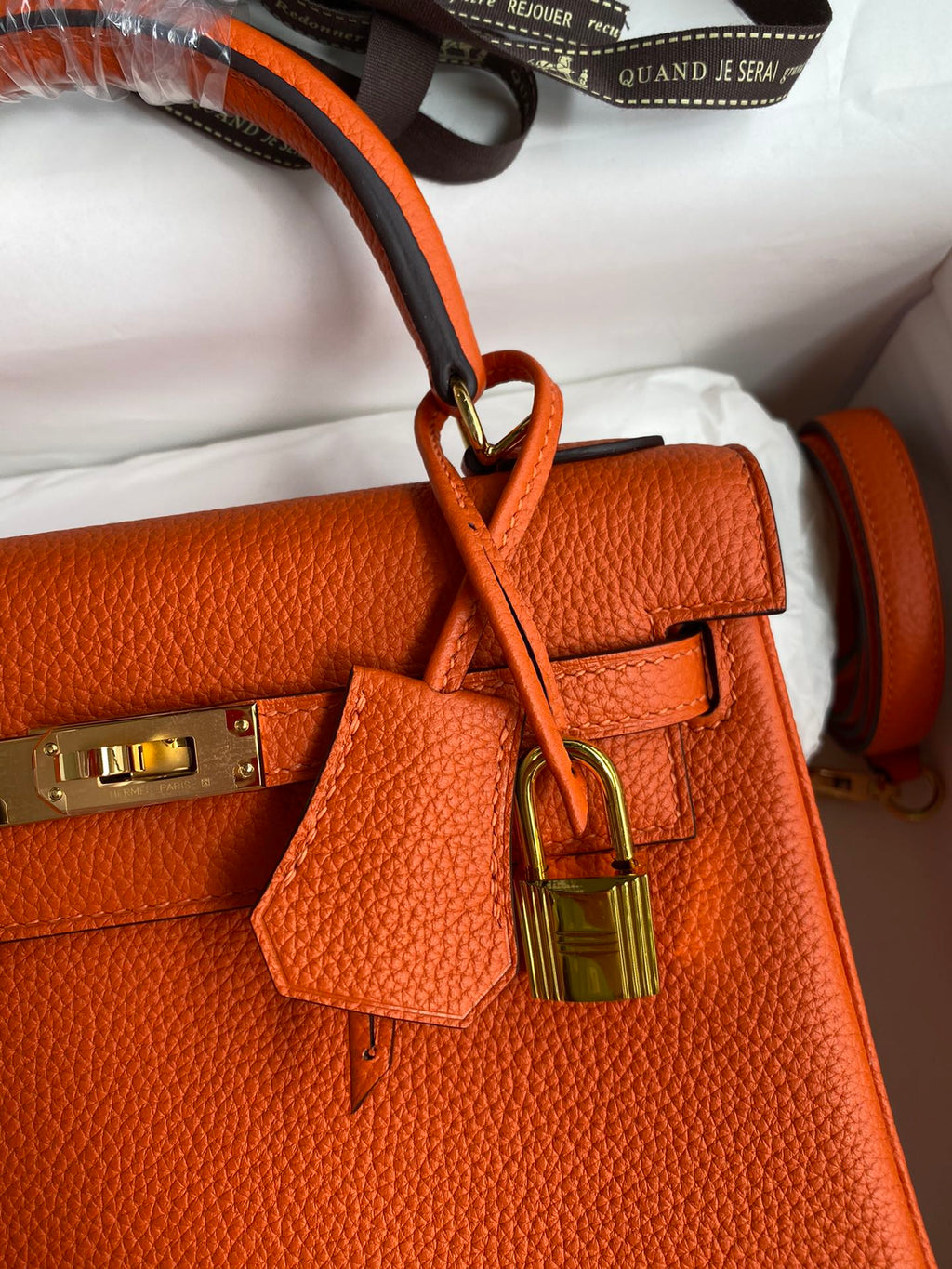 Kelly 25 Togo Leather Bag - Full Set