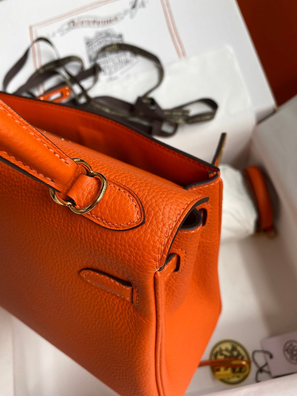 Kelly 25 Togo Leather Bag - Full Set