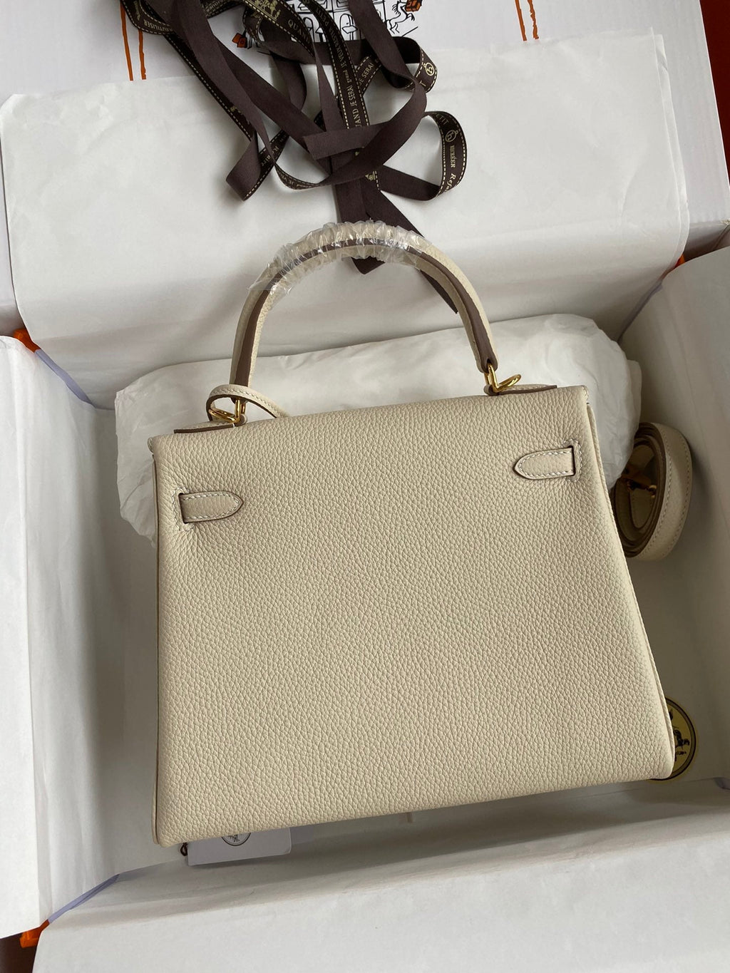 Kelly 25 Togo Leather Bag - Full Set