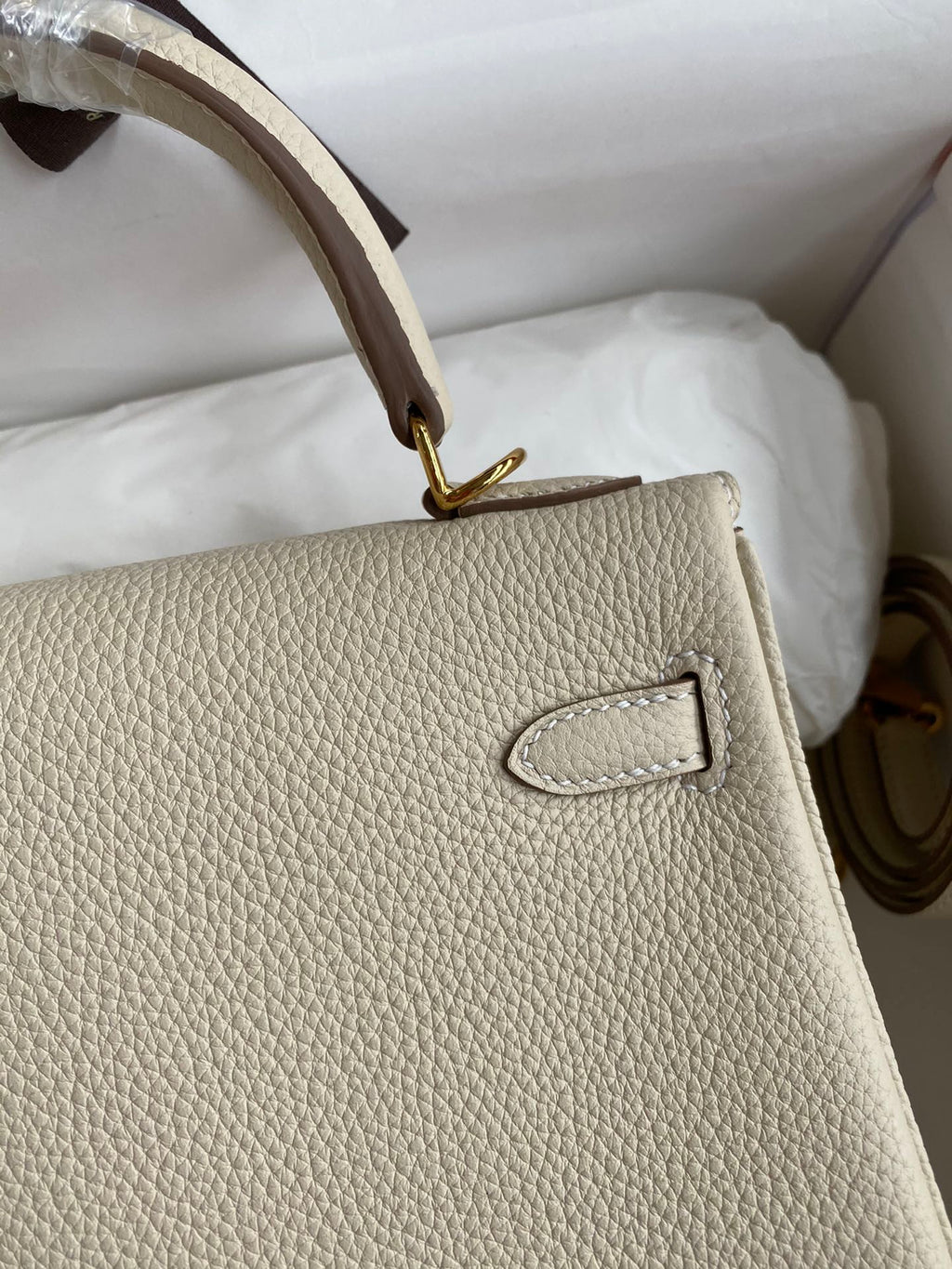 Kelly 25 Togo Leather Bag - Full Set