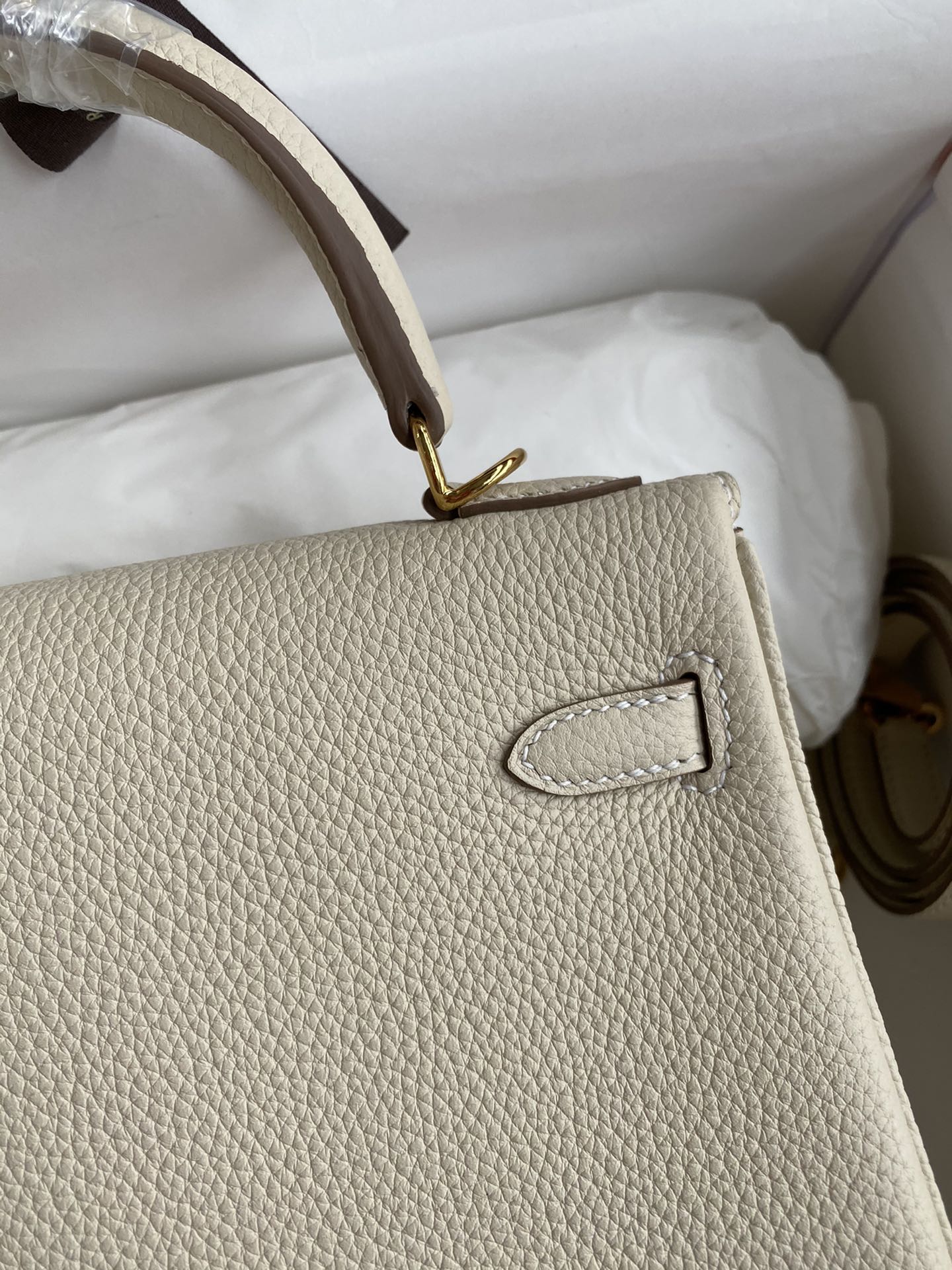 Kelly 25 Togo Leather Bag - Full Set