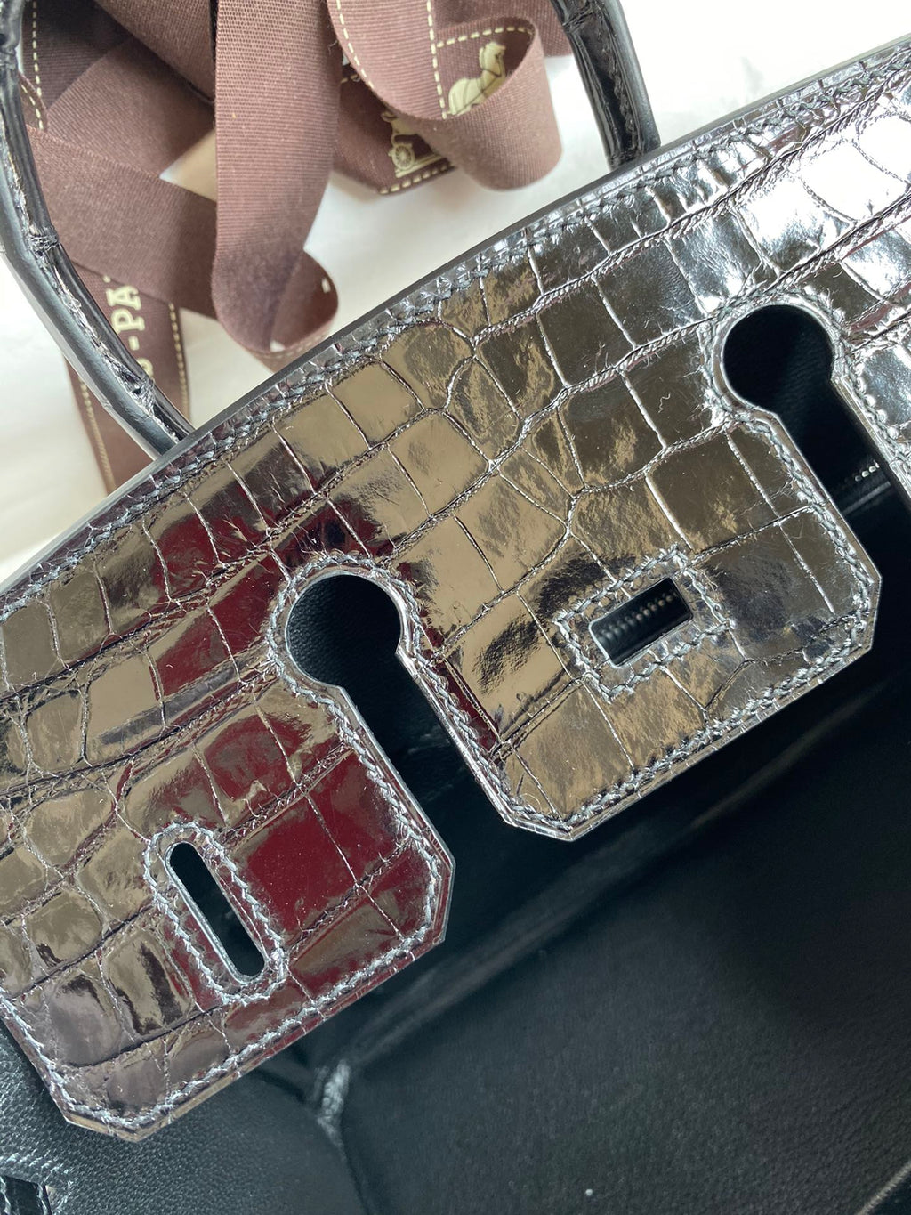 Birkin 25 Alligator Leather Bag