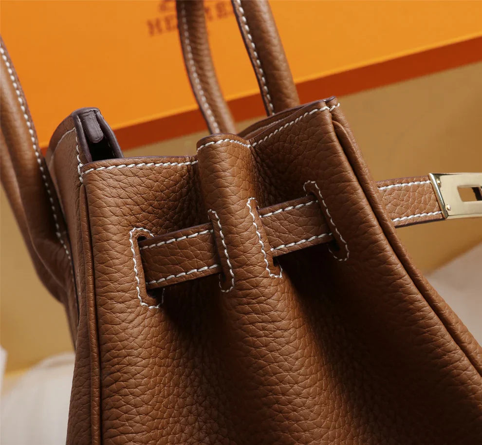 Birkin 25 Togo Leather Bag - Full Set
