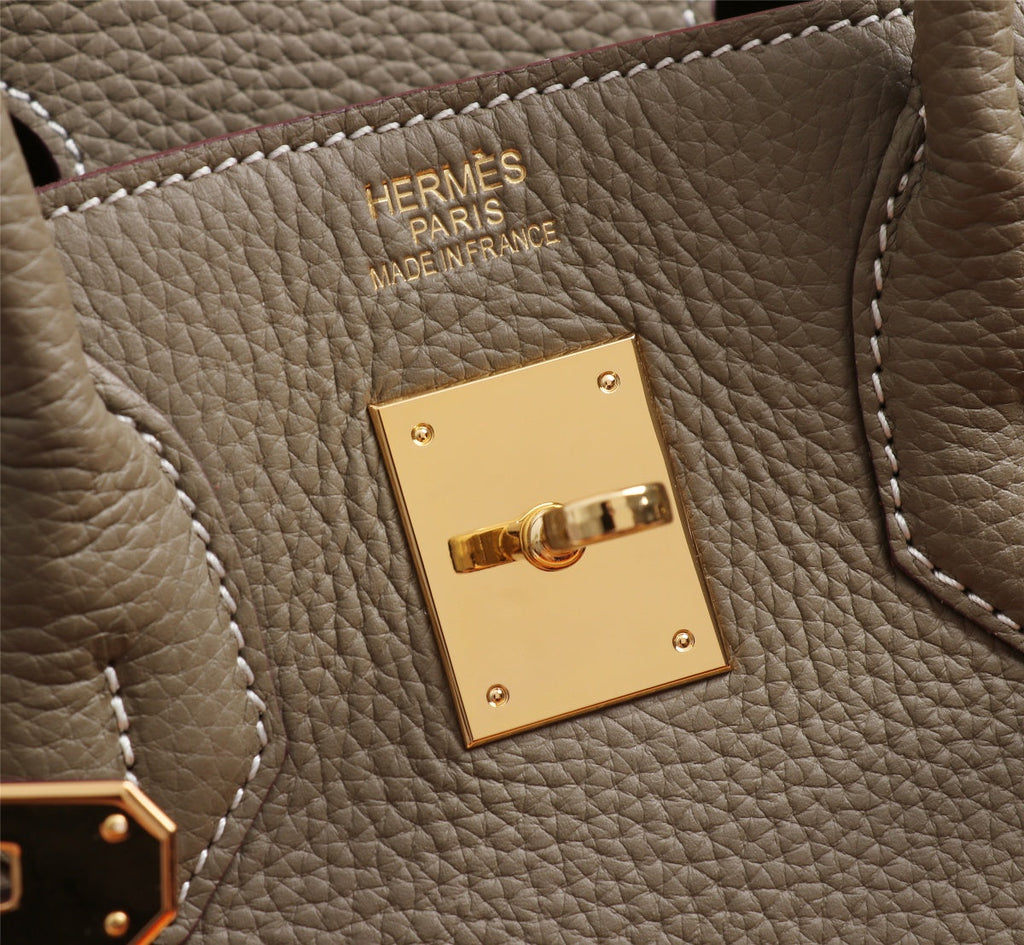 Birkin 25 Togo Leather Bag - Full Set