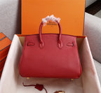 Birkin 25 Togo Leather Bag - Full Set