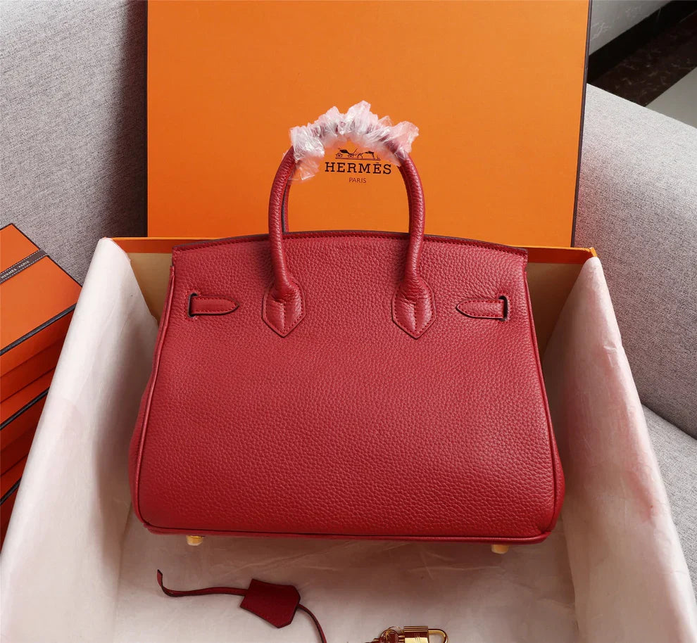 Birkin 25 Togo Leather Bag - Full Set