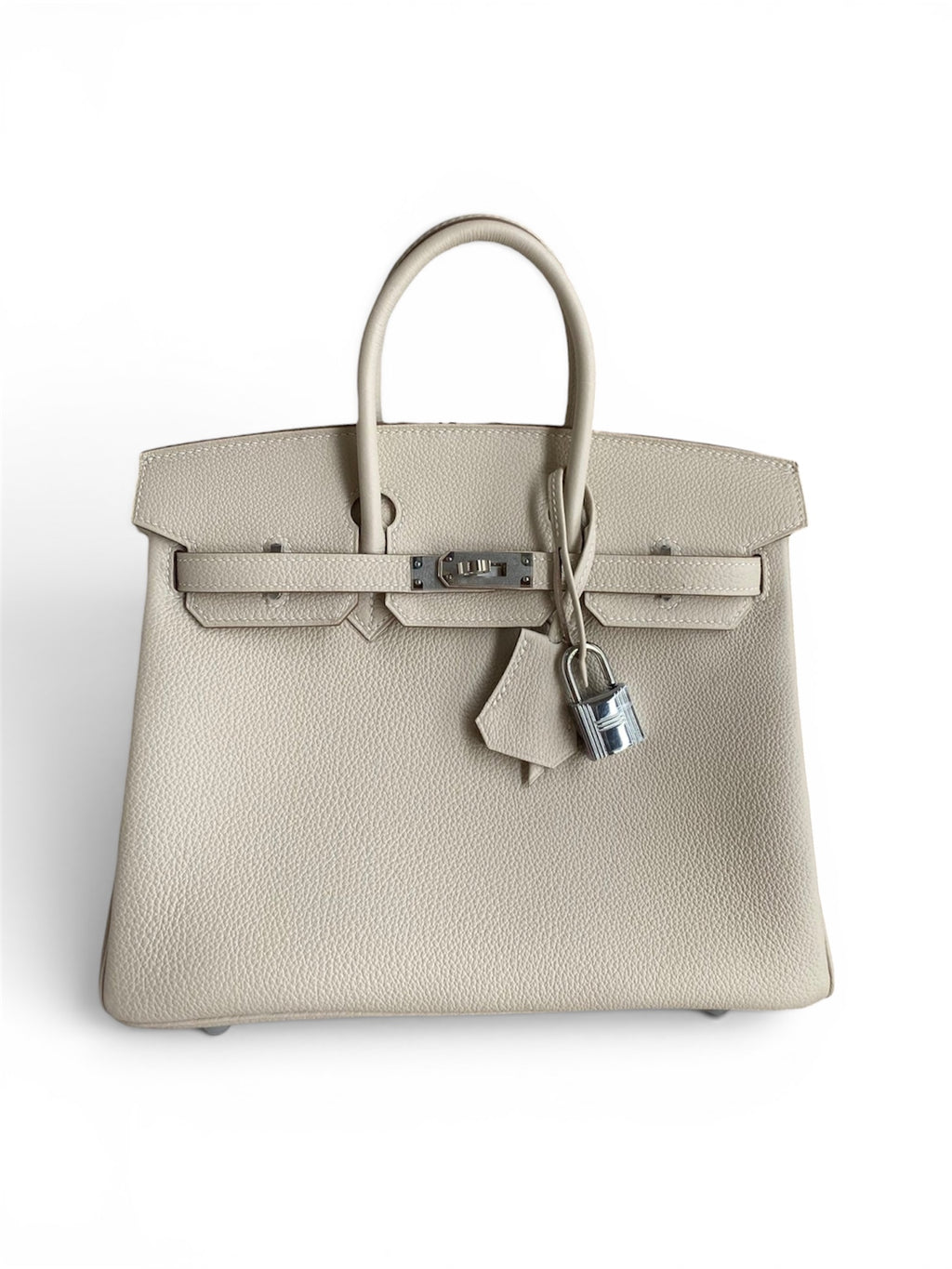 Birkin 25cm Togo Leather Handbag - Silver hardware