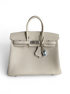 Birkin 25cm Togo Leather Handbag - Silver hardware