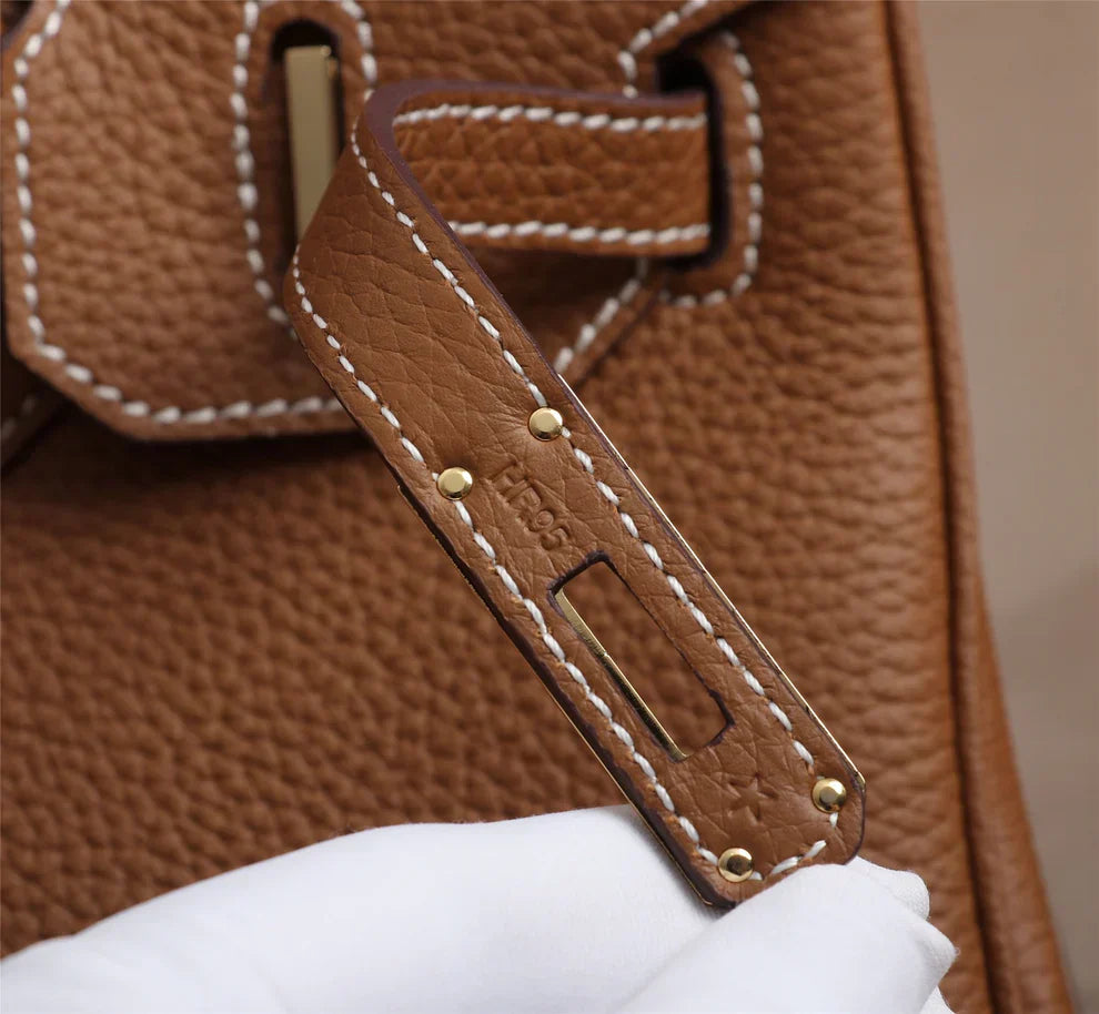 Birkin 25 Togo Leather Bag - Full Set