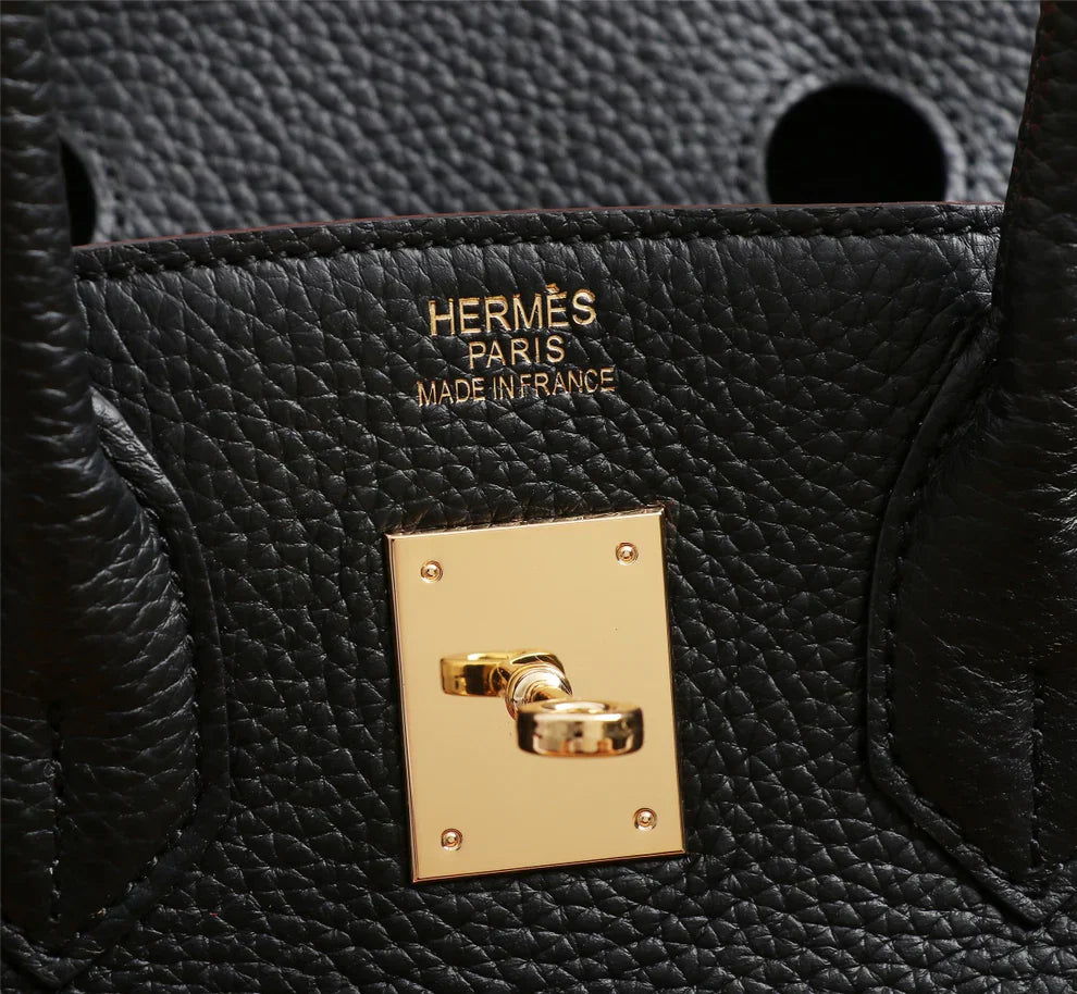 Birkin 25 Togo Leather Bag - Full Set