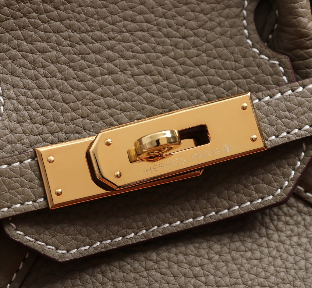 Birkin 25 Togo Leather Bag - Full Set