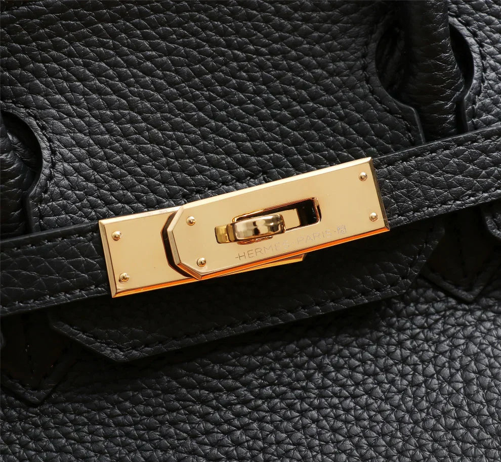 Birkin 25 Togo Leather Bag - Full Set