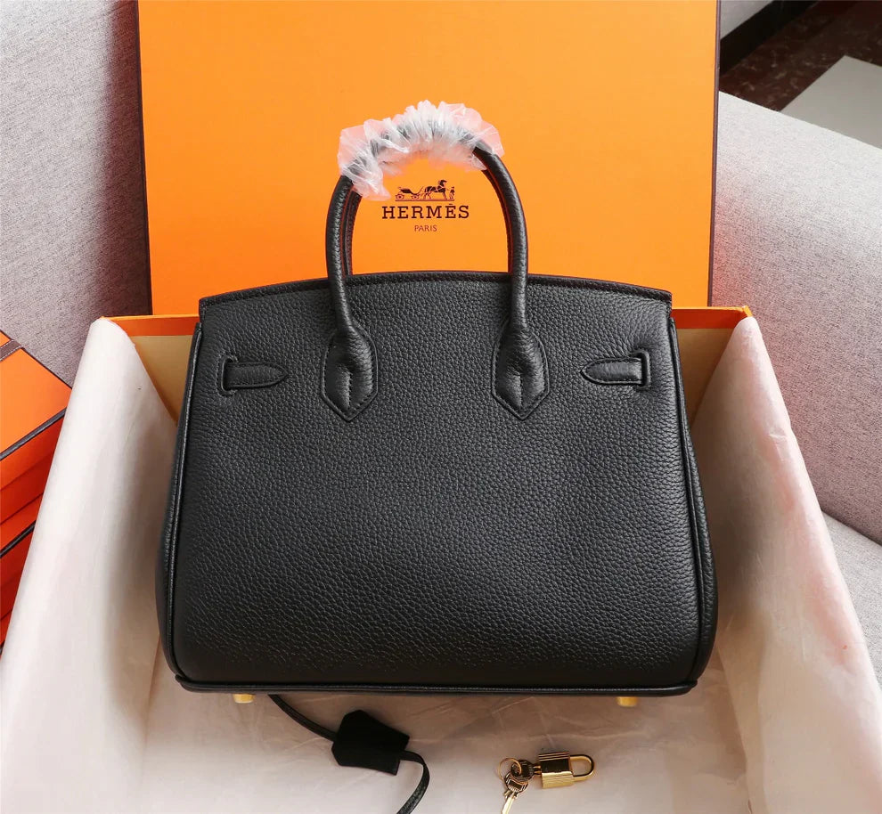 Birkin 25 Togo Leather Bag - Full Set