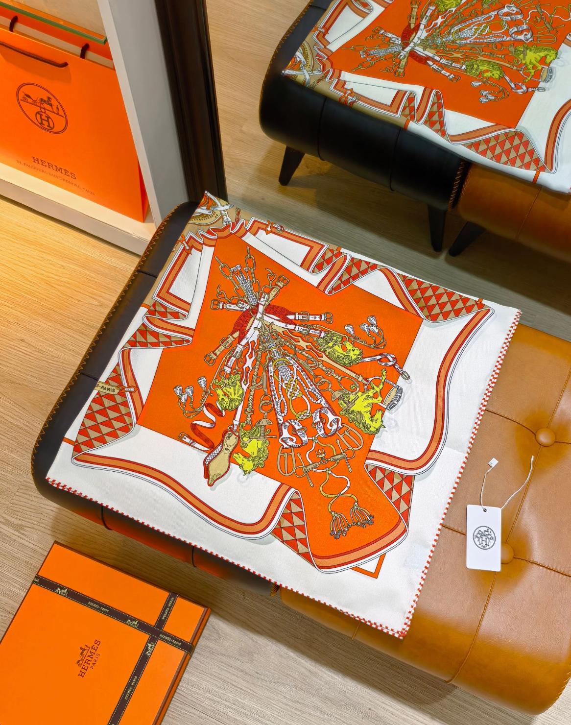 Bouquets Sellier Silk Scarf