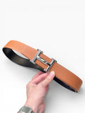 H Reversible Leather Belt