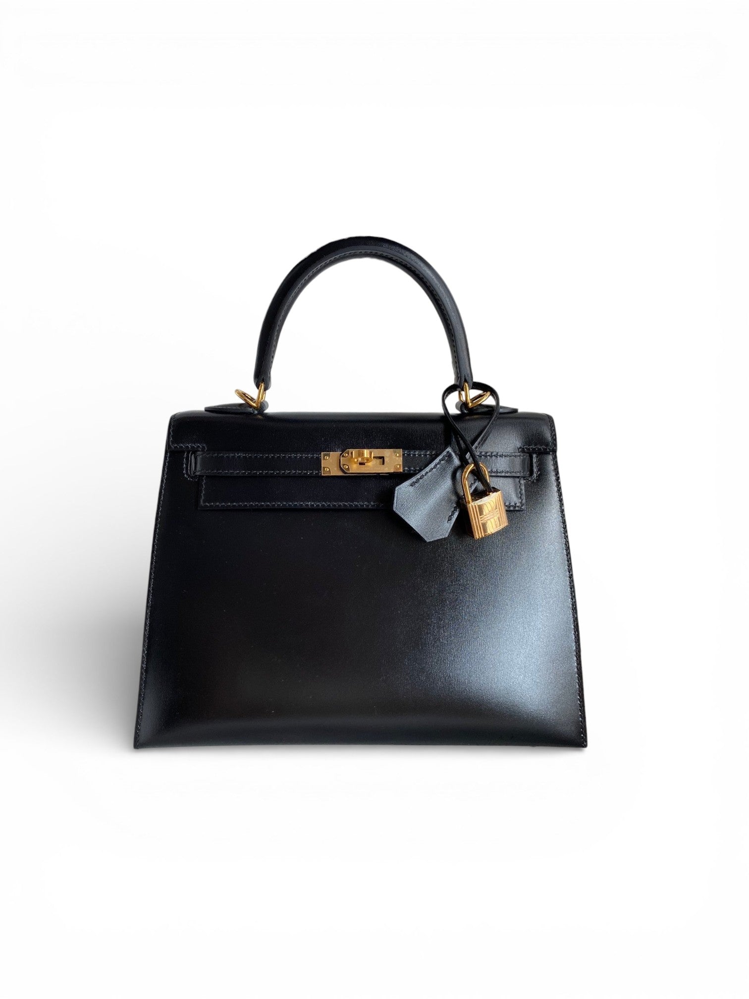 Kelly 25cm Box Leather Handbag