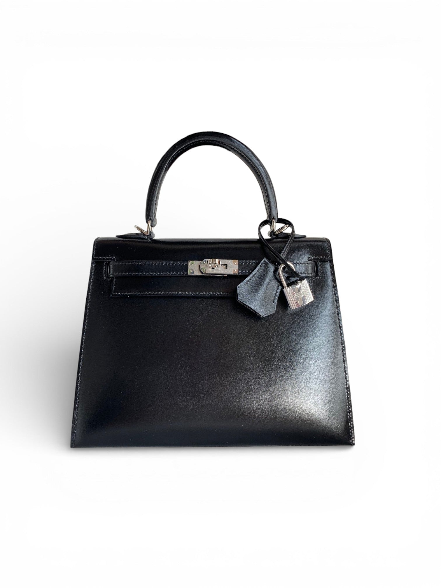 Kelly 25cm Box Leather Handbag