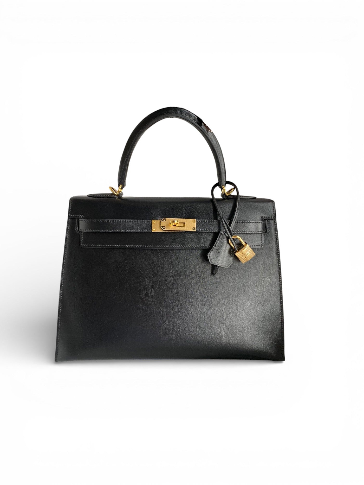 Kelly 32cm Box Leather Handbag