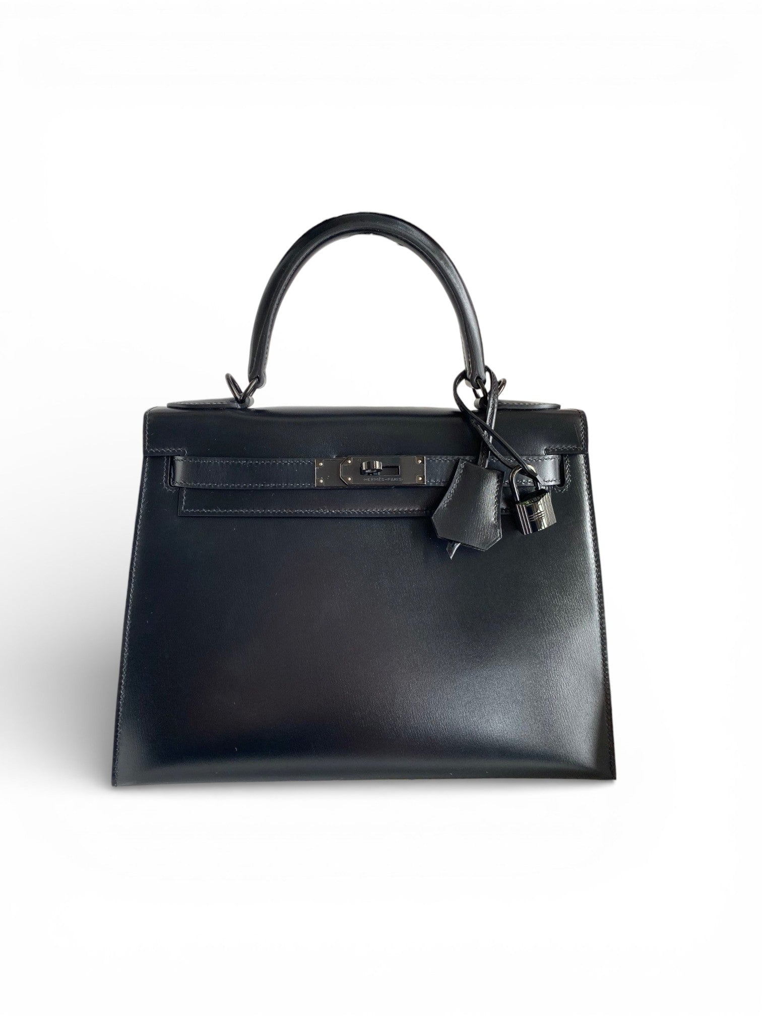 Kelly 25cm Box Leather Handbag